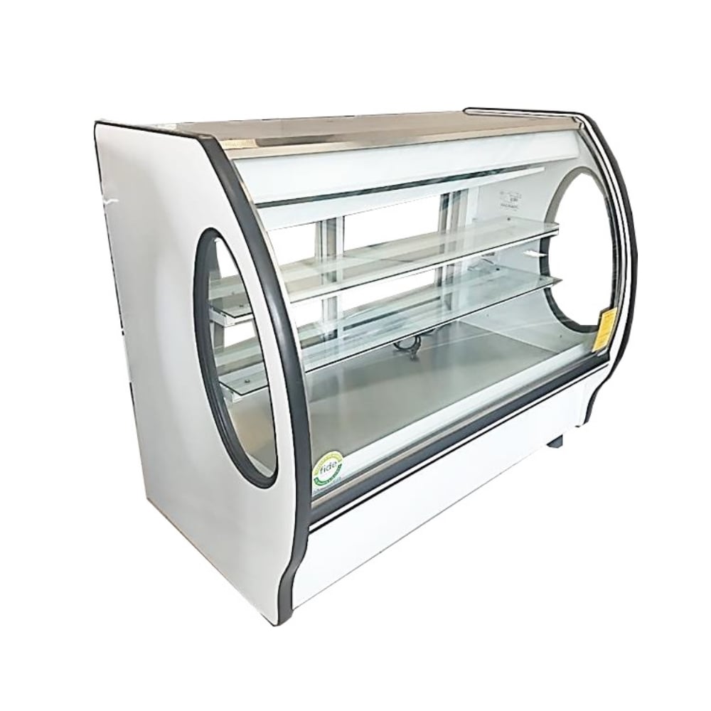 Masser RHNVCT-1000-ECR Vitrina Pastelera Cristal Curvo Entrepaños Cristal Templado 100 cm