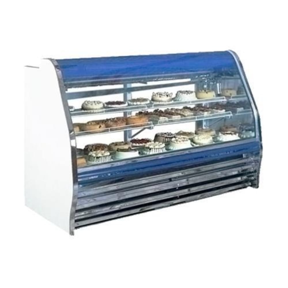 Masser RHNVCT-1500 Vitrina Pastelera Cristal Curvo Entrepaños Parrilla 150 cm