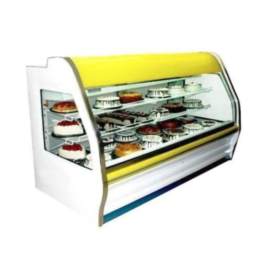 Masser RHNVCT-2000-CC Vitrina Pastelera Cristal Curvo Entrepaños Parrilla 200 cm