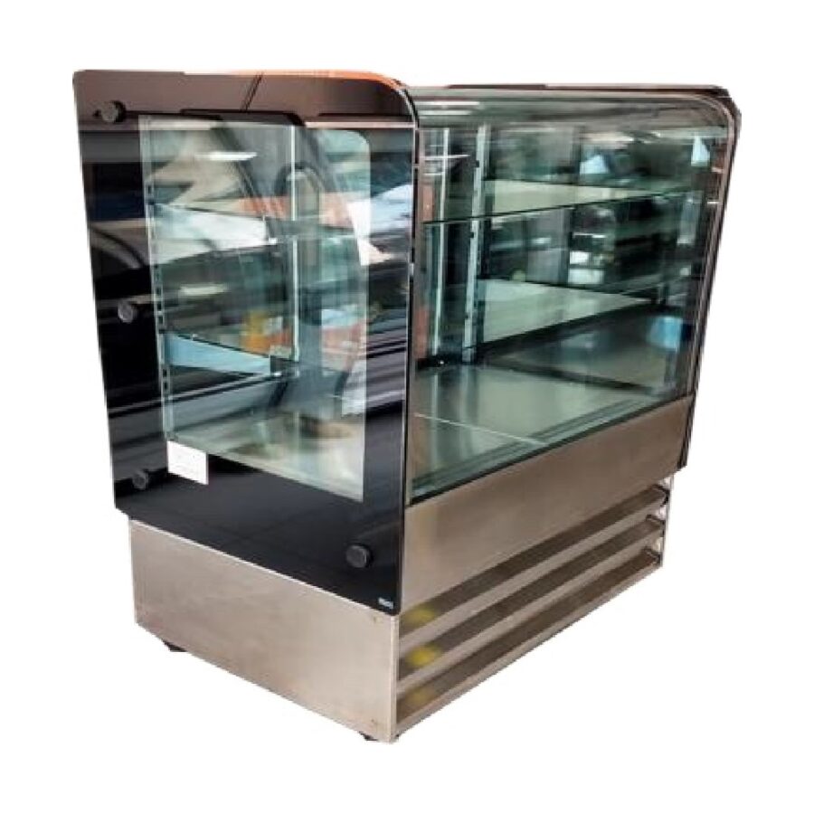 Masser RHNVCT-2000-FGC Vitrina Pastelera Cristal Curvo Full Glass Cubo Entrepaños Cristal Templado 200 cm