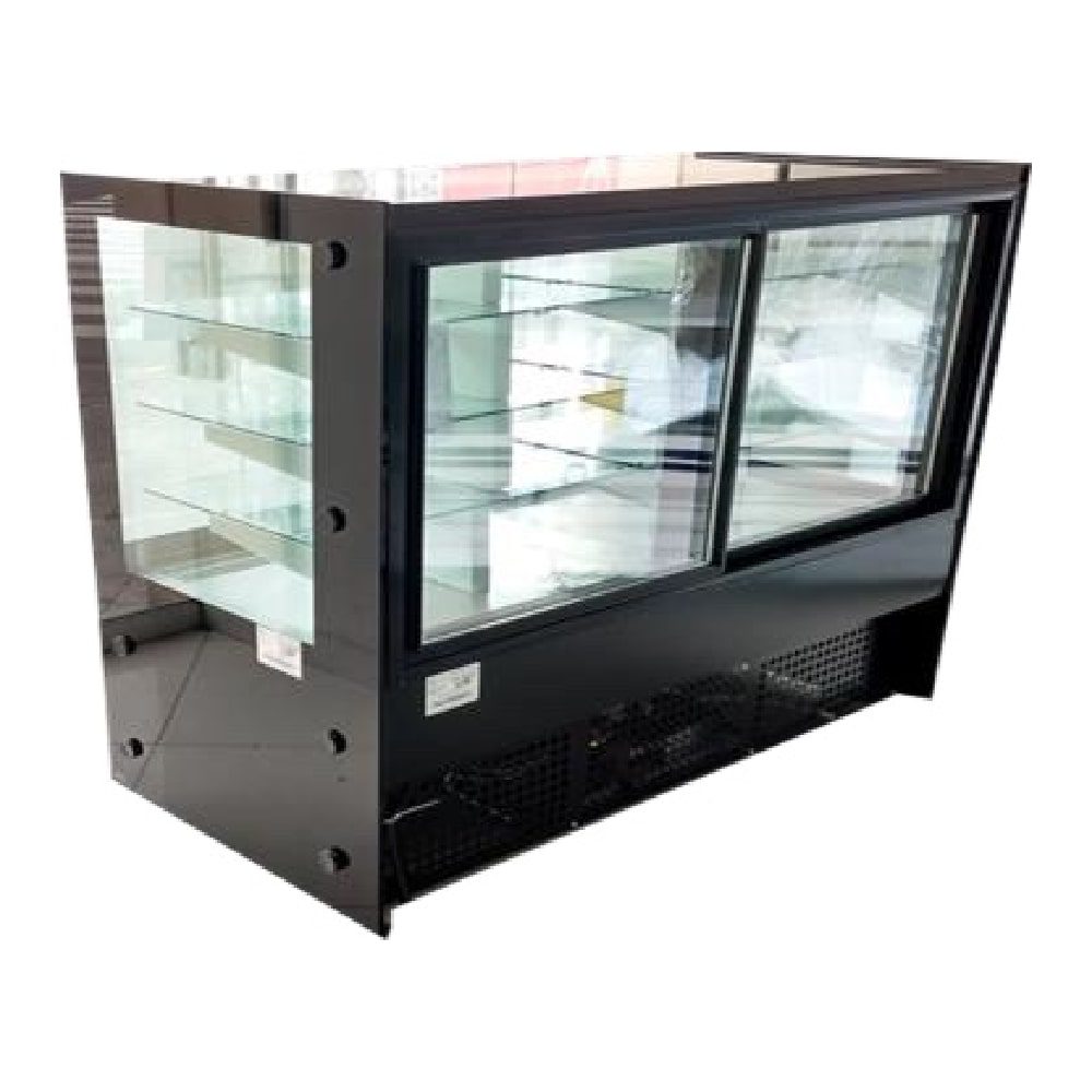 Masser RHNVCT-2000-FGCBP Vitrina Pastelera Cristal Recto Full Glass Cubo Bajo Plus Entrepaños Cristal Templado 200 cm