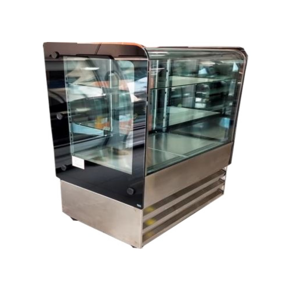 Masser RHNVCT-700-FGC Vitrina Pastelera Cristal Curvo Full Glass Cubo Entrepaños Cristal Templado 70 cm