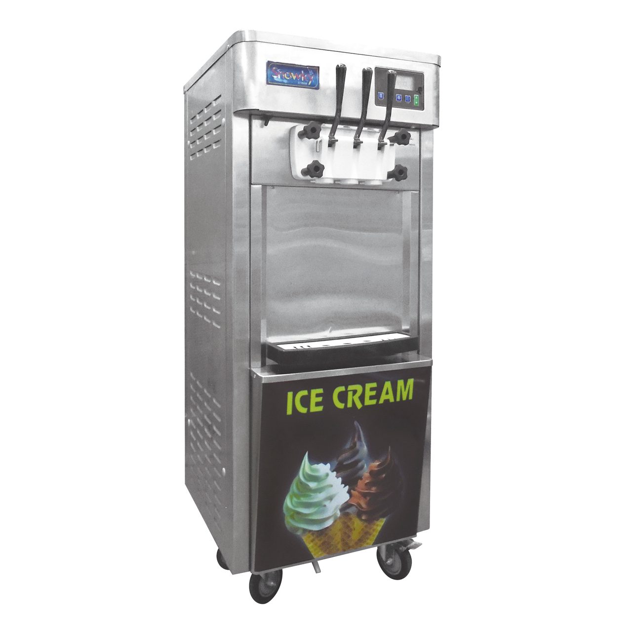 Migsa BQL-825E/120 Mquina Helado Suave de Piso de 2 Sabores Acero Inoxidable 20 Litros 120 v