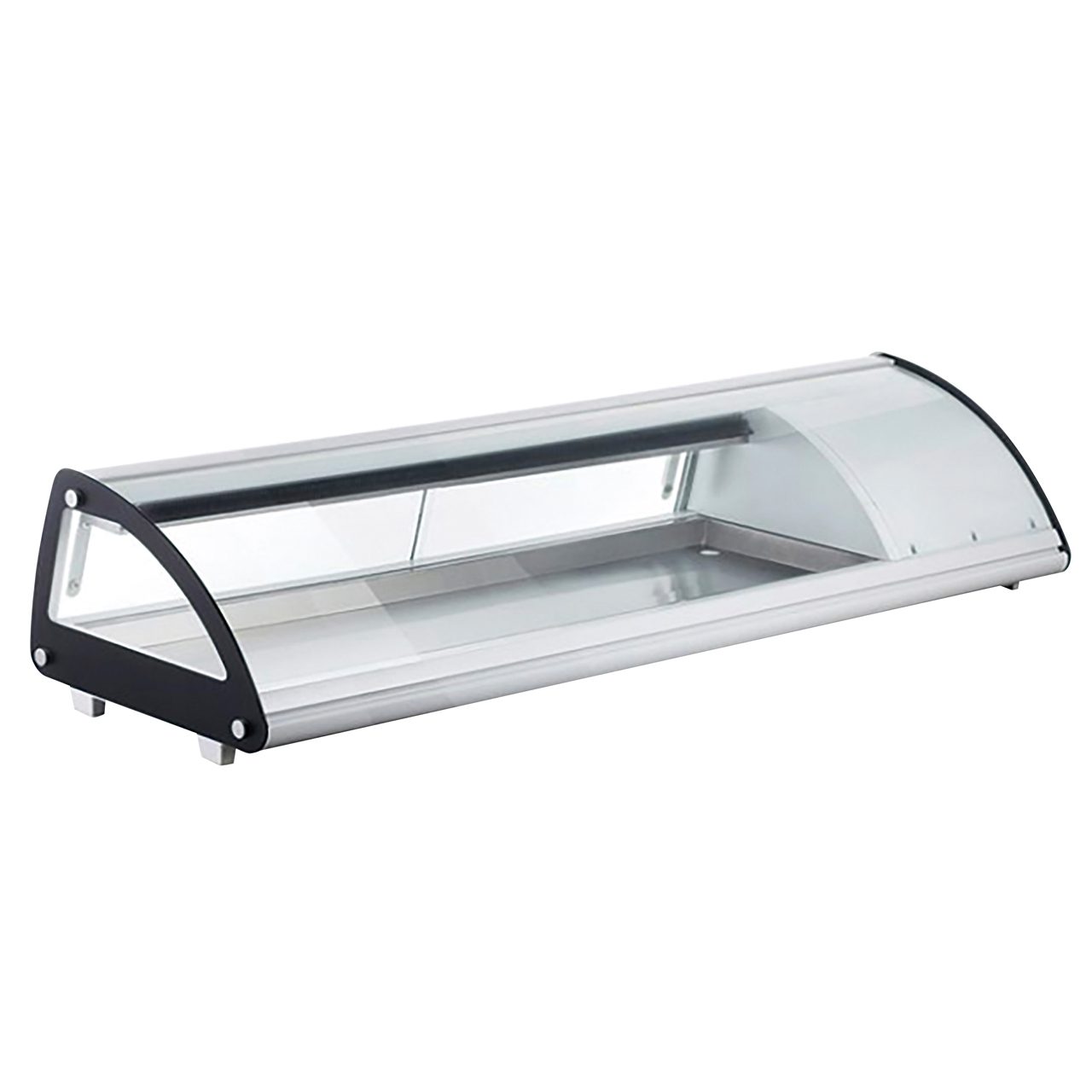 Migsa RTS-103L Vitrina Refrigerada Para Sushi Cristal Curvo para 5 insertos Blanco 103 litros 175.4 cm