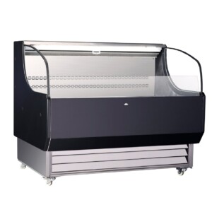 Migsa RTS-370L Tramo Abierto Refrigerado De Bajo Perfil Acero Inoxidable Negro 370 litros 131.3 cm