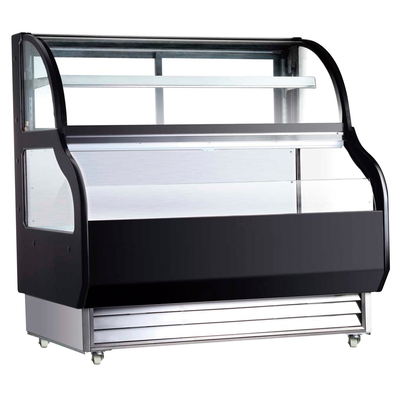 Migsa RTS-510L Vitrina Combinada Cerrada y Abierta Cristal Curvo Negro 570 litros 131.3 cm