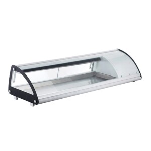 Migsa RTS-63L Vitrina Refrigerada Para Sushi Cristal Curvo para 5 insertos Blanco 63 litros 130.7 cm