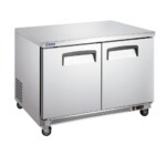 Migsa UC-48C-2 Mesa Fra Refrigerada 2 Puertas Slidas Acero Inoxidable 340 Litros