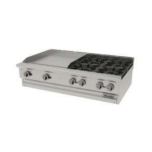 Drago CG-40PD Combinado Plancha Parrilla 4 Quemadores Gas Acero Inoxidable