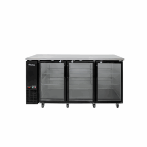 Icehaus CBR-3PC-SS-01 Refrigerador Contra Barra 3 Puertas Cristal Acero Inoxidable 185 Cm Frente