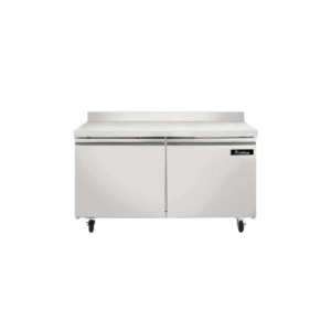 Icehaus MTC-2P-SS-02 Mesa de Trabajo Congelada 2 Puertas Sólidas Acero Inoxidable 15 Pies Cúbicos