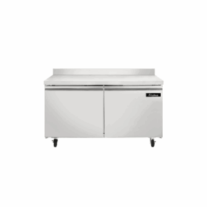 Icehaus MTR-2P-SS-02 Mesa de Trabajo Refrigerada 2 Puertas Sólidas Acero Inoxidable 15 Pies Cúbicos