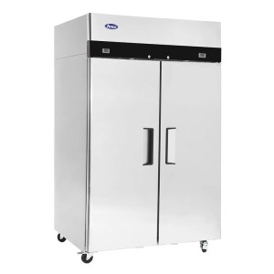 Atosa YBF9239GR Refrigerador-Congelador Vertical Cool & Freeze 2 Puertas Sólidas Acero Inoxidable 30 Pies Cúbicos