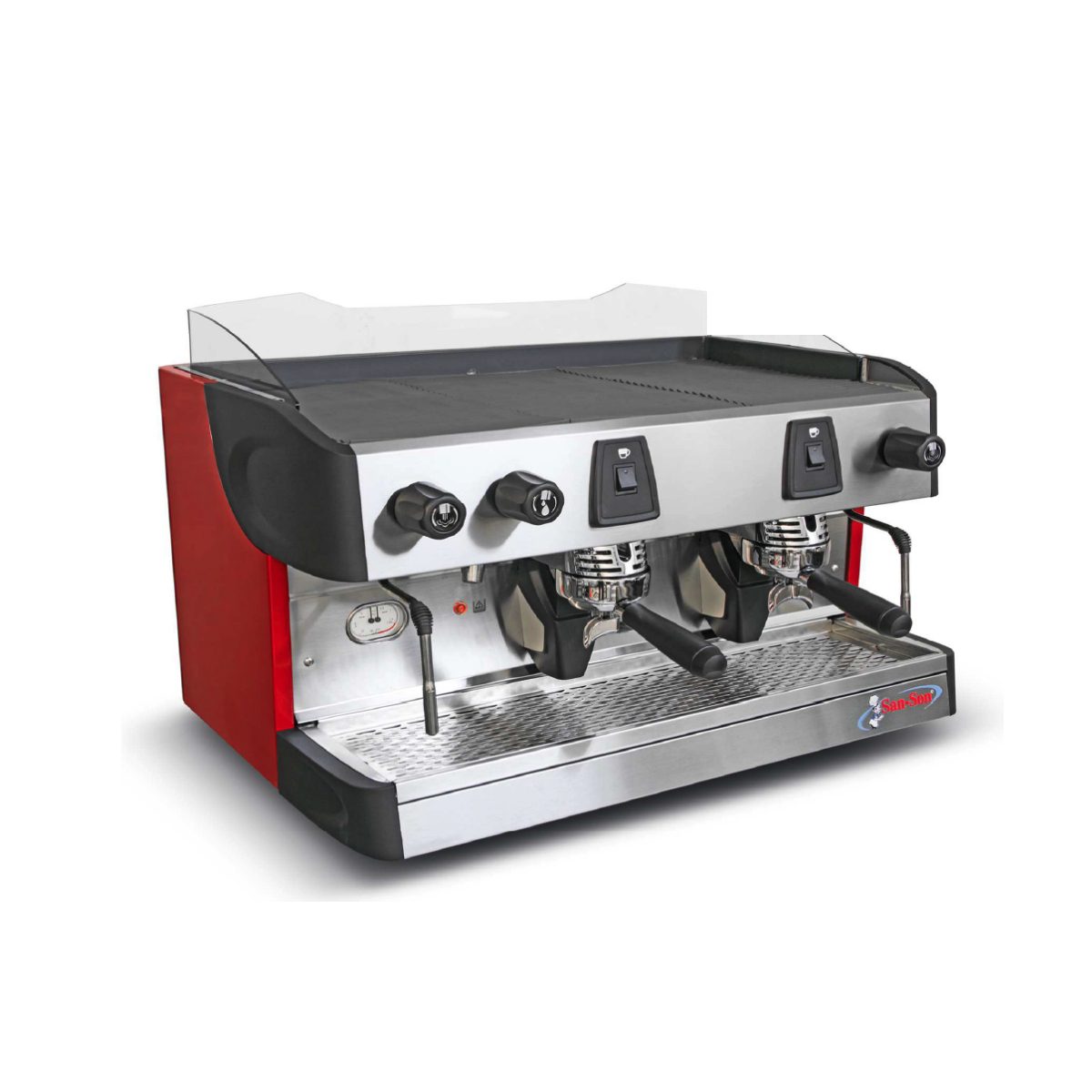 San-Son ITALBAR2 Cafetera Profesional Semiautomatica De Erogacion 2 Grupos 120 v