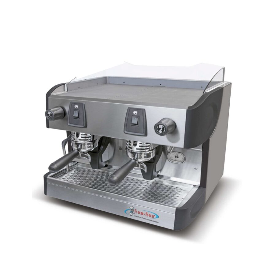 San-Son ITALBAR2C Cafetera Profesional Compacta Semiautomática De Erogacion 2 Grupos 120 v