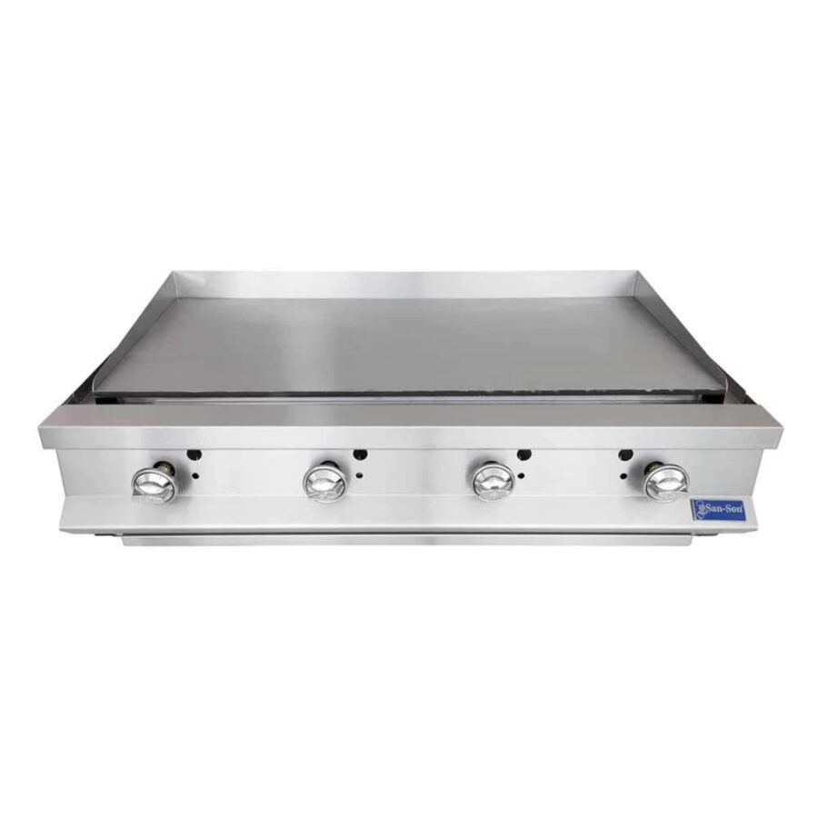 San-Son SSP48 Plancha Profesional Flotante Cold Rolled 4 Quemadores Gas