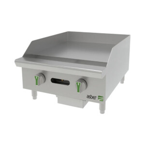 Asber AEMG-24 EM Plancha Manual a Gas Emerald Line 2 Quemadores Acero Inoxidable