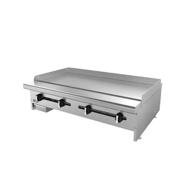 Asber AEMG-72-H Plancha Lisa a Gas Con Placa De 1" 6 Quemadores Acero Inoxidable