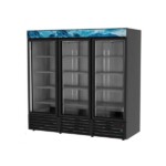 Asber ARMD-72 HC Refrigerador Vertical 3 Puertas de Cristal 72 Pies Cúbicos