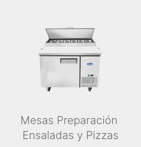 Mesa de Preparación de Ensaladas y Pizzas