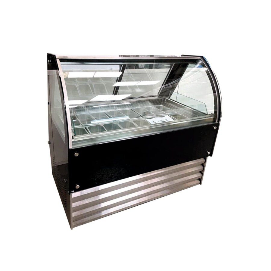 Equichef VHM-16 Vitrina Para Helados Tipo Italiano 16 Insertos 220 v 150 cm