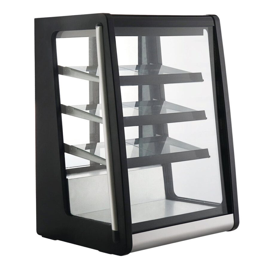 Migsa RTW-129L Vitrina Refrigerada Sobre Mesa Alta Cristal Recto Negro 129 litros 62.4 cm