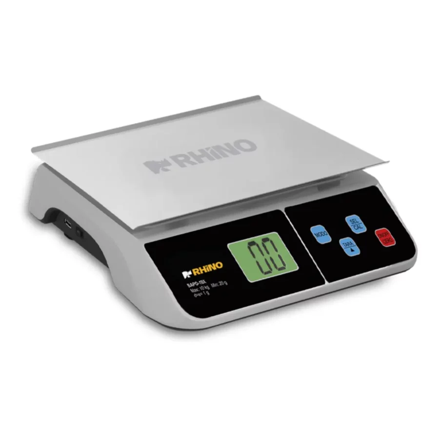 Rhino BAPO-10X Báscula Porcionadora Electrónica Acero Inoxidable USB 10 Kg