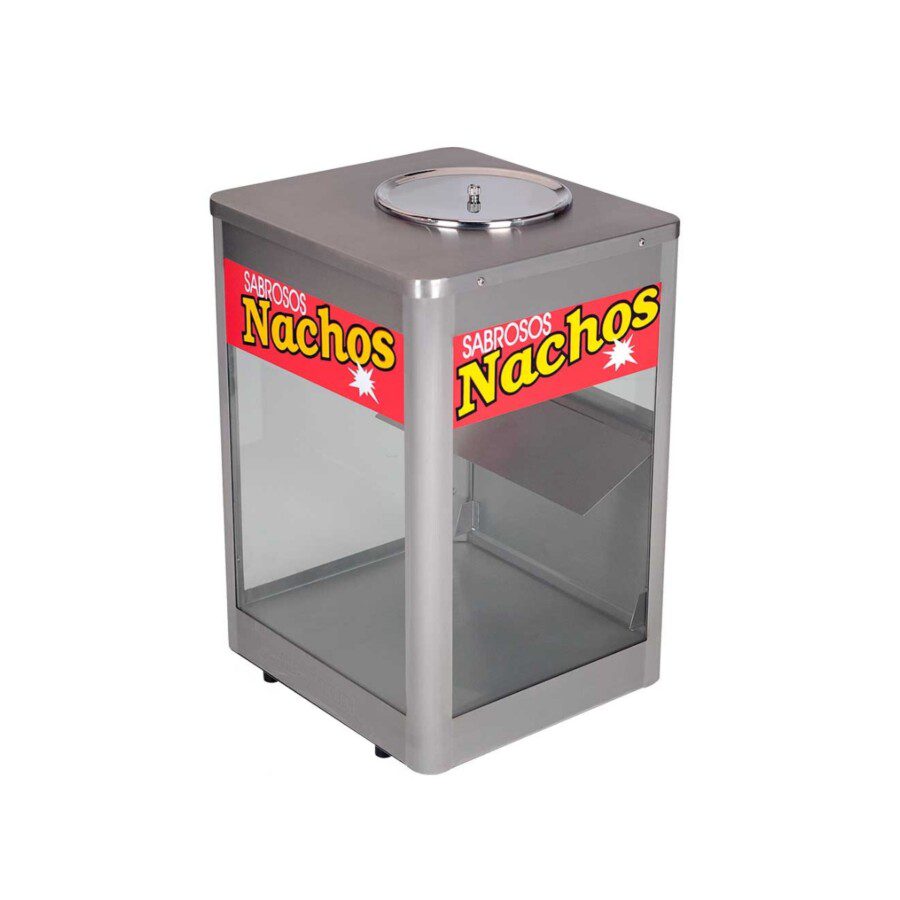 International EN-3 Exhibidor De Nachos Cristal Recto Acero Inoxidable 43 Cm 127 V