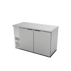 Asber ABBC-68-S HC Refrigerador Contrabarra Acero Inoxidable 2 Puertas Sólidas 23.3 Pies Cúbicos