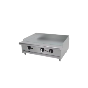 Asber AETG-36-H Plancha Termostática Gas Con Placa En Cold-Rolled De 3/4" 3 Quemadores Acero Inoxidable