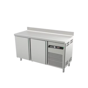 Asber ASTR-60 HC Mesa de Trabajo Refrigerada 2 Puertas Sólidas Acero Inoxidable 9 Pies Cúbicos