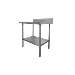 International MCL.120 Mesa De Trabajo con Lambrín Y Entrepaño Acero Inoxidable