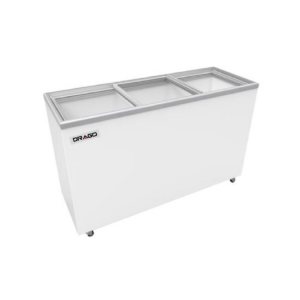 Drago CHPP-350 Congelador Horizontal 3 Puertas Cristal Plano 12.1 Pies Cúbicos