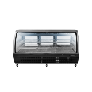 Drago VCI-163 Vitrina Cremera Cristal Curvo Acero Inoxidable 163 cm