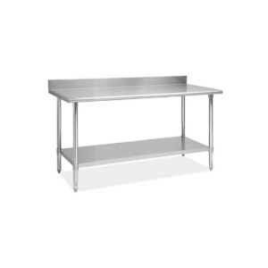 King MTL-150 Mesa de Trabajo Con Lambrin de Acero Inoxidable con Entrepaño 150 cm