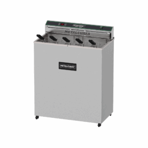 Metalcubas FOE30P Freidora De Piso Zona Fría Aceite Eléctrica 5 Canastillas Acero Inoxidable 30 Litros 220 V