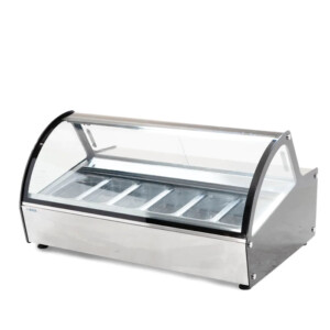 Migsa RTD-122L-1 Vitrina Exhibidora De Helados 6 Insertos Sobre Mostrador 117 cm 110 v