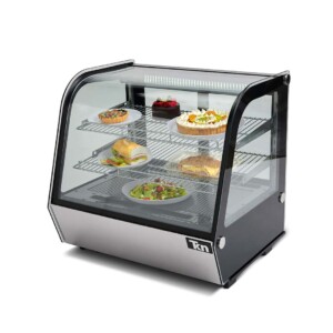 TekniKitchen TKN160R Vitrina Refrigerada Cristal Curvo 160 Litros 88.7 Cm 127 V