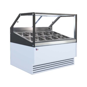 TekniKitchen TKN12GS Vitrina Expositora De Helados 12 Insertos 123 Cm 220 V