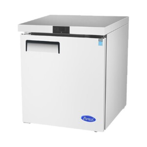 Atosa MGF8405GR Congelador Bajo Barra 1 Puerta Sólida Acero Inoxidable 7.2 Pies Cúbicos 70 Cm