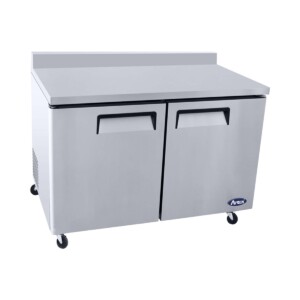Atosa MGF8413GR Mesa de Trabajo Congelada 2 Puertas Sólidas Acero Inoxidable 13.4 Pies Cúbicos 122 Cm