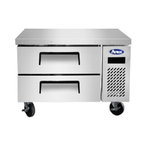 Atosa MGF8448GR Base De Chef Refrigerada 2 Cajones Acero Inoxidable 4.7 Pies Cúbicos 90 Cm