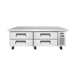Atosa MGF8453GR Base De Chef Refrigerada 4 Cajones Acero Inoxidable 12.1 Pies Cúbicos 184 Cm