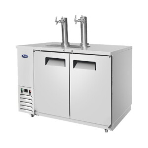 Atosa MKC58GR Dispensador Refrigerado De Cerveza De Barril 58" Acero Inoxidable 2 Puertas Sólidas