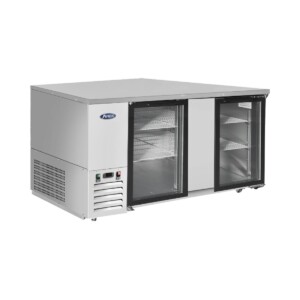 Atosa SBB69GGRAUS1 Refrigerador Contra Barra 2 Puertas Cristal Acero Inoxidable 18.6 Pies Cúbicos 173 Cm