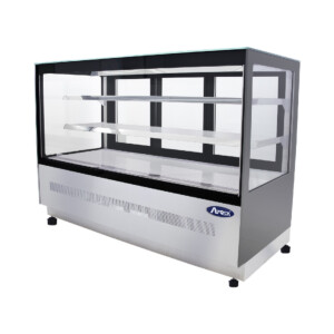 Atosa WDF177F Vitrina De Piso Rectangular Acero Inoxidable 170 Cm