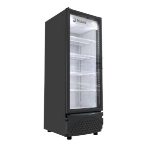 Imbera VR25 1030628 Refrigerador Vertical Negro 1 Puerta Cristal 25 Pies Cúbicos