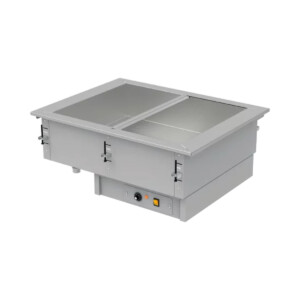 Asber DBM-211-S-W HC Baño María Eléctrico 2 Insertos Acero Inoxidable 220 v