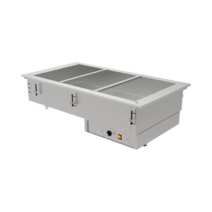 Asber DBM-311-S-W HC Baño María Eléctrico 3 Insertos Acero Inoxidable 220 v