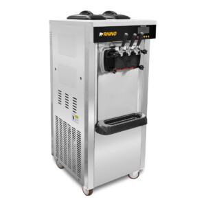 Rhino HELA-1.5P Máquina de Helado Suave de Piso 2 Sabores 1 Combinado Acero Inoxidable 20 Litros 110 V